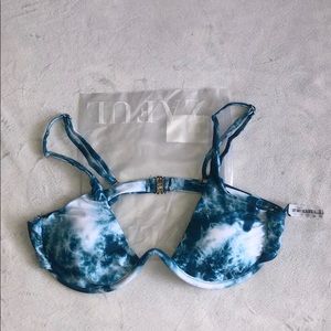 Teal Tie Dye Underwire Bikini Top